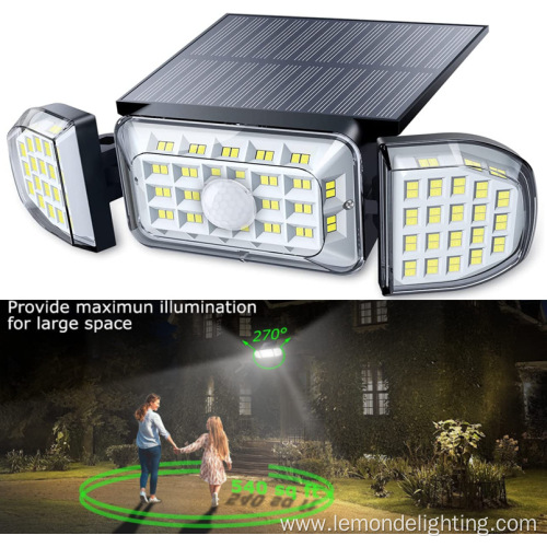 164 LED Security Lamparas Solar Sensor Wall Light